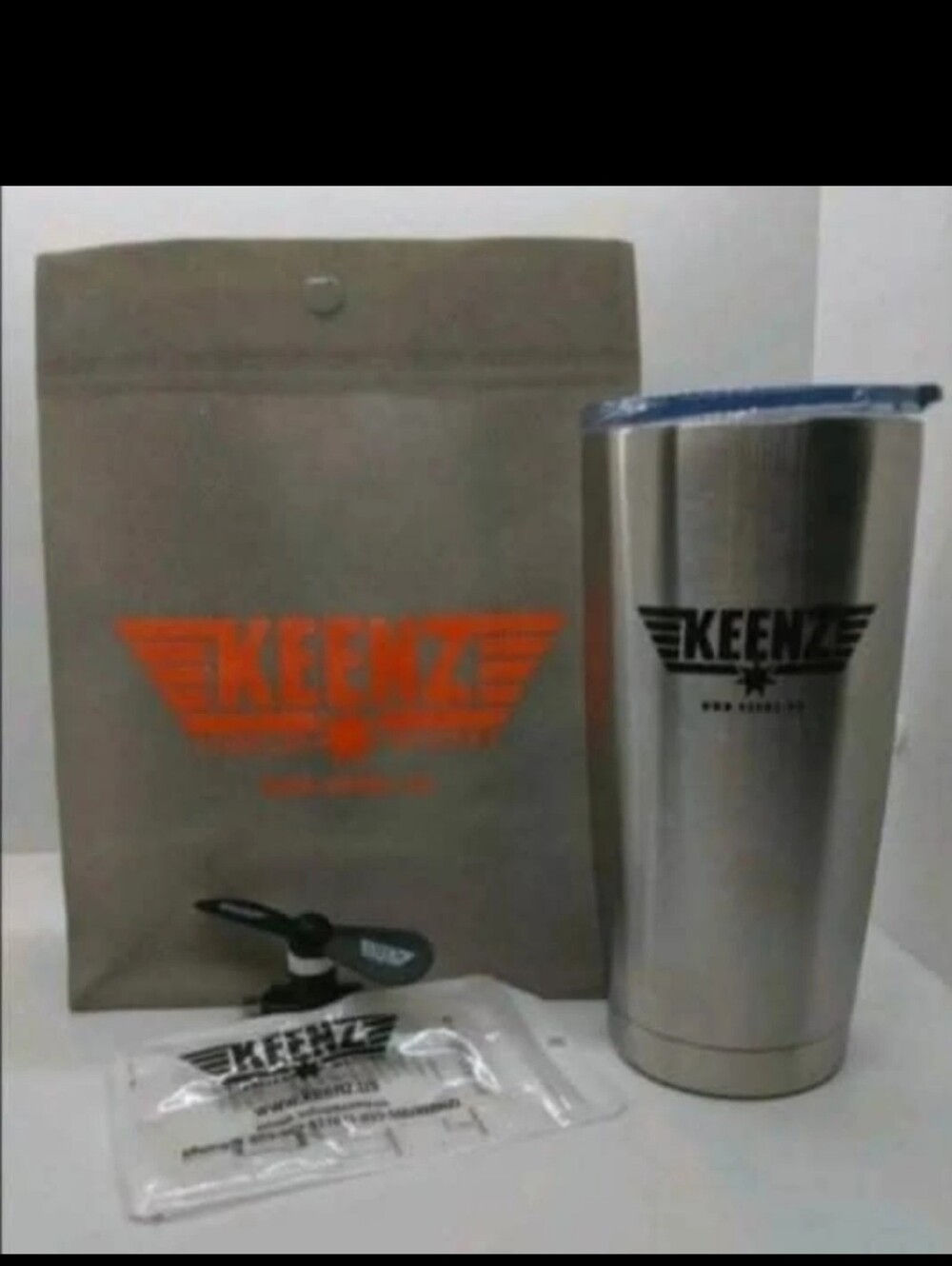 Keenz Stroller Wagon Stainless Steel Tumbler & Cellphone Fan And Bag
